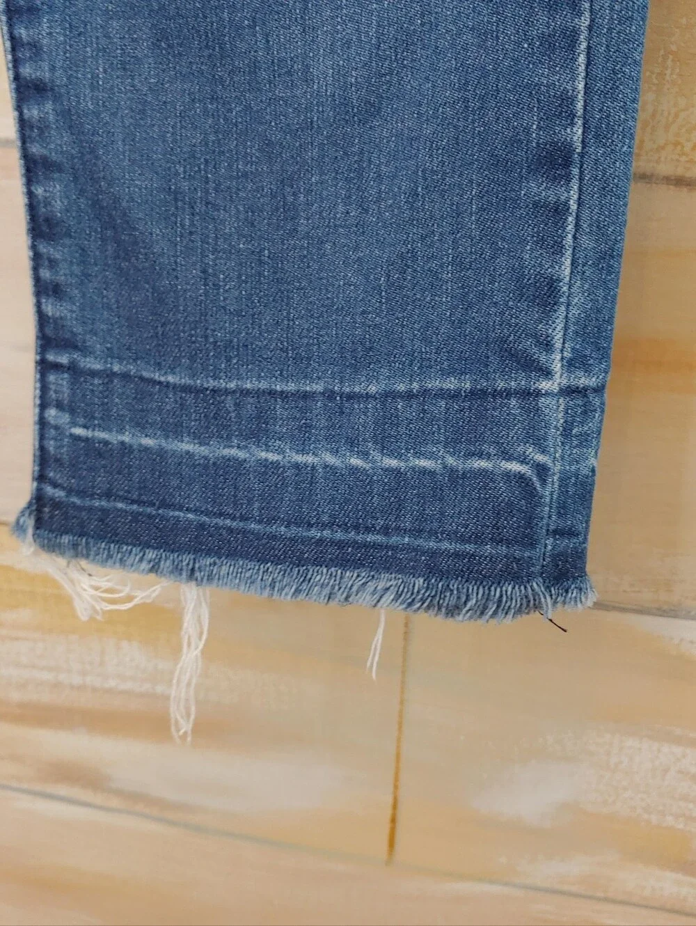 MICHAEL KORS Jeans logo Women IZZY Skinny Mid Rise Dark Wash Raw Hem sz 8 Y2K